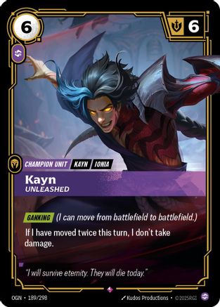 Kayn – Unleashed (189) Foil - Origins