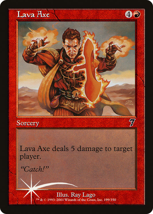 Lava Axe (199) Foil - Seventh Edition