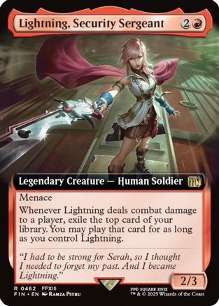 Lightning, Security Sergeant (Extended Art) (462) Foil - FINAL FANTASY