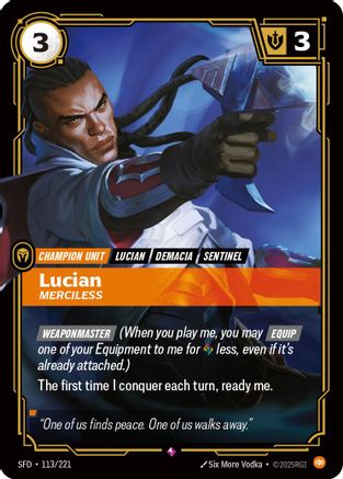 Lucian – Merciless (113) Foil - Spiritforged