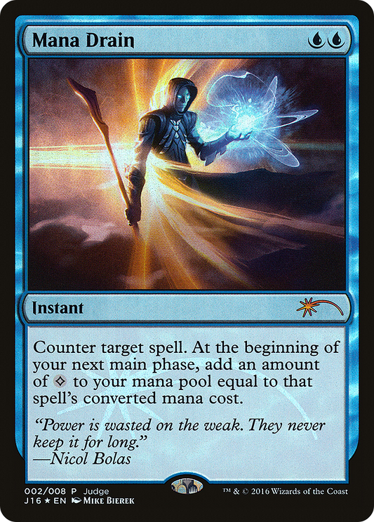 Mana Drain (002) Foil - Judge Gift Cards 2016