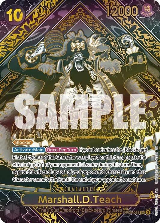 Marshall.D.Teach (SP) (Gold) (OP09-093) Foil