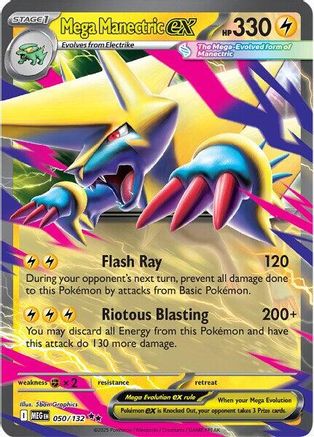 Mega Manectric ex (50) Holofoil - Mega Evolution