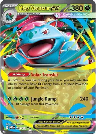Mega Venusaur ex (3) Holofoil - Mega Evolution