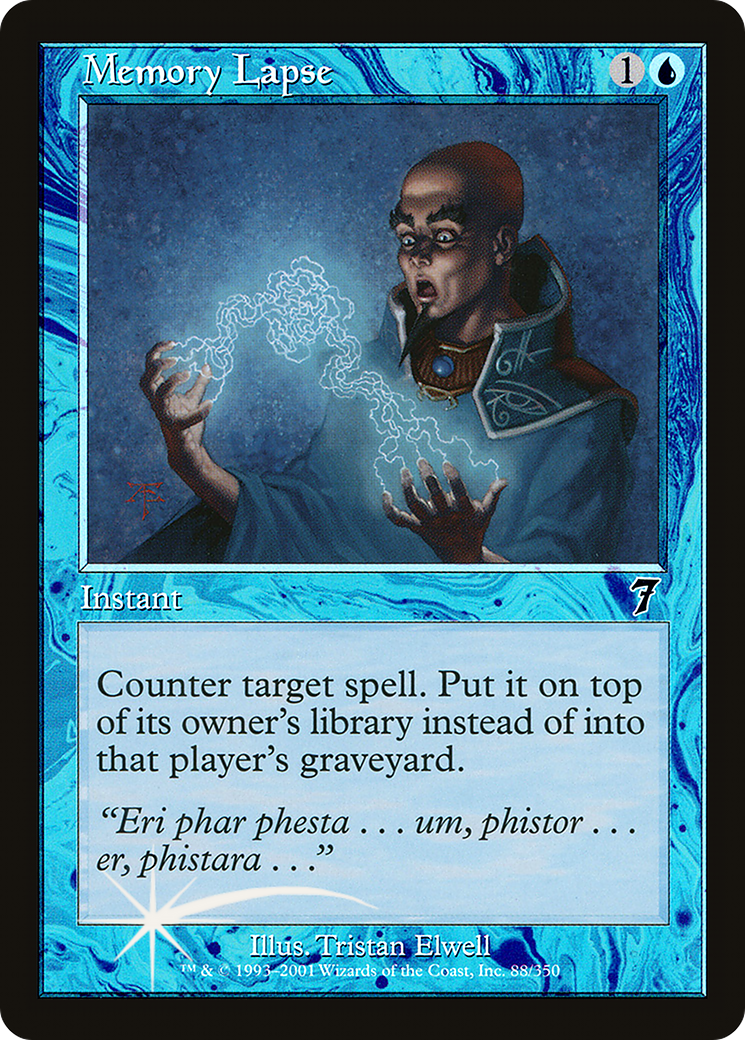 Memory Lapse (088) Foil - Seventh Edition