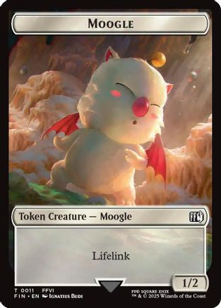 Moogle // Zombie Double-Sided Token (11 // 6) - Commander: FINAL FANTASY