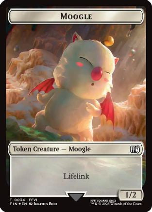 Moogle // Zombie Double-Sided Token (34 // 6) Surge Foil - Commander: FINAL FANTASY