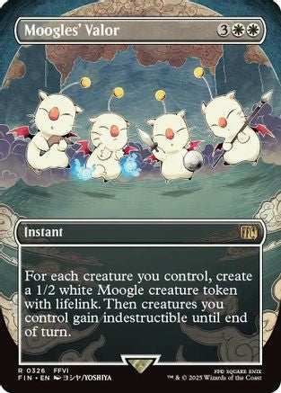 Moogles' Valor (Borderless) (326) Foil - FINAL FANTASY