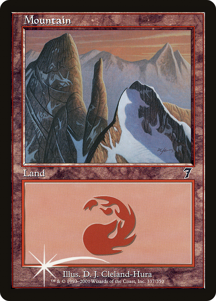 Mountain (337) Foil - Seventh Edition
