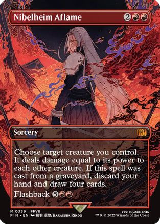 Nibelheim Aflame (Borderless) (339) Foil - FINAL FANTASY