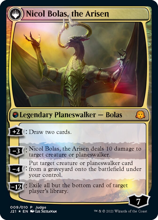 Nicol Bolas, the Ravager // Nicol Bolas, the Arisen (009) Foil - Judge Gift Cards 2021