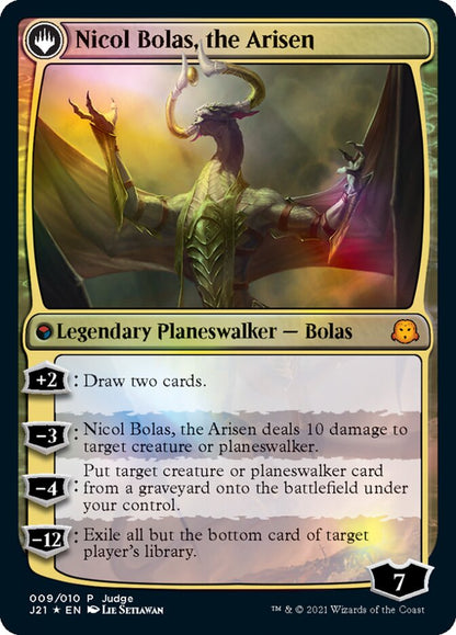 Nicol Bolas, the Ravager // Nicol Bolas, the Arisen (009) Foil - Judge Gift Cards 2021