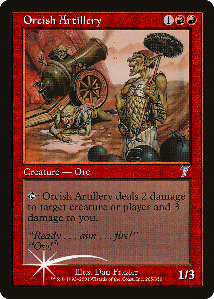 Orcish Artillery (205) Foil - Seventh Edition