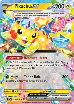 Pikachu ex (57) Holofoil - Surging Sparks