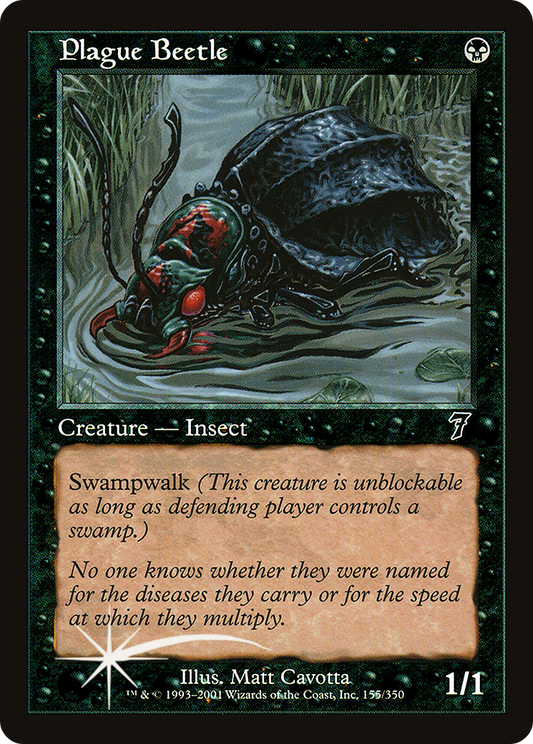 Plague Beetle (155) Foil - Seventh Edition