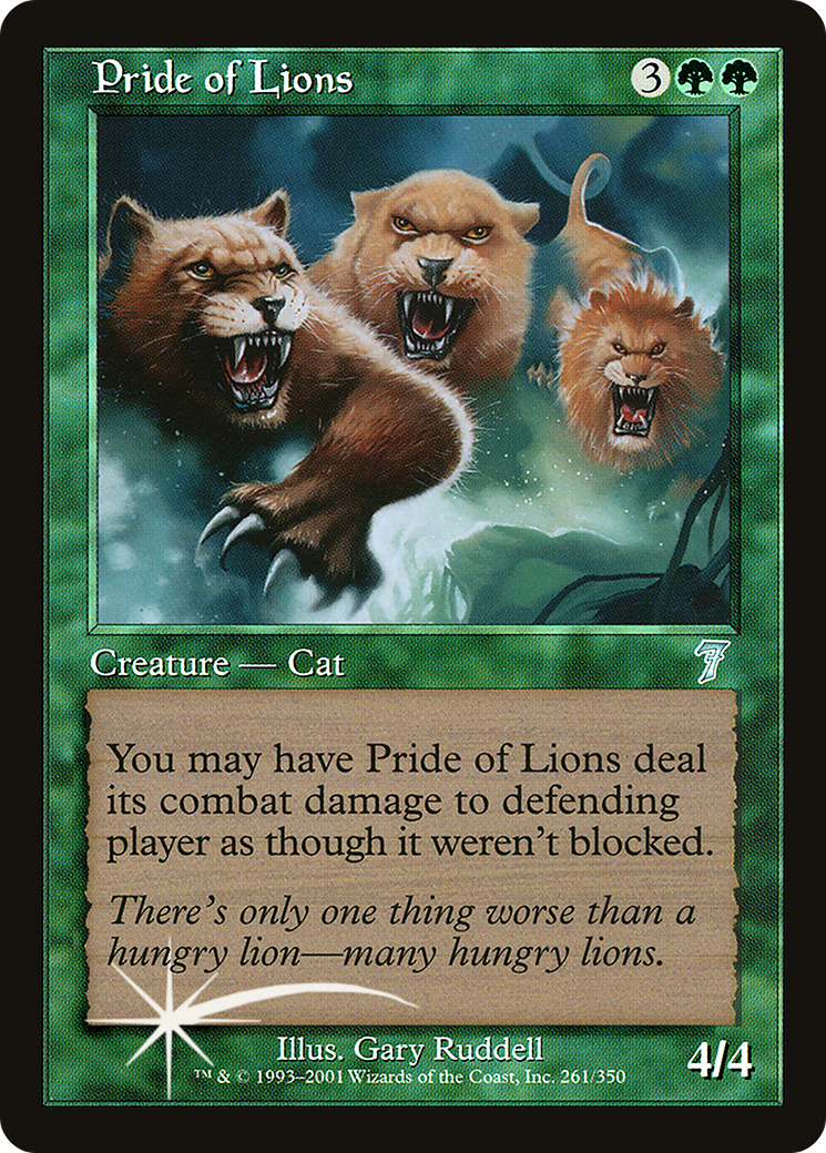 Pride of Lions (261) Foil - Seventh Edition