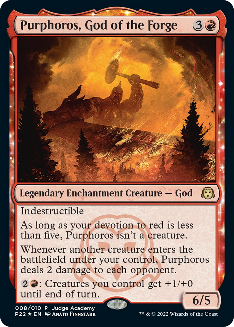 Purphoros, God of the Forge (008) Foil - Judge Gift Cards 2022