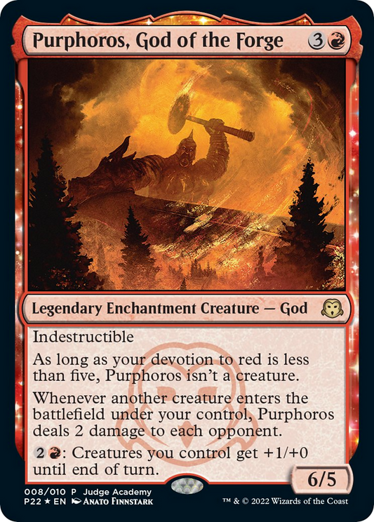 Purphoros, God of the Forge (008) Foil - Judge Gift Cards 2022