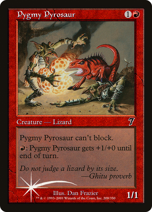 Pygmy Pyrosaur (208) Foil - Seventh Edition