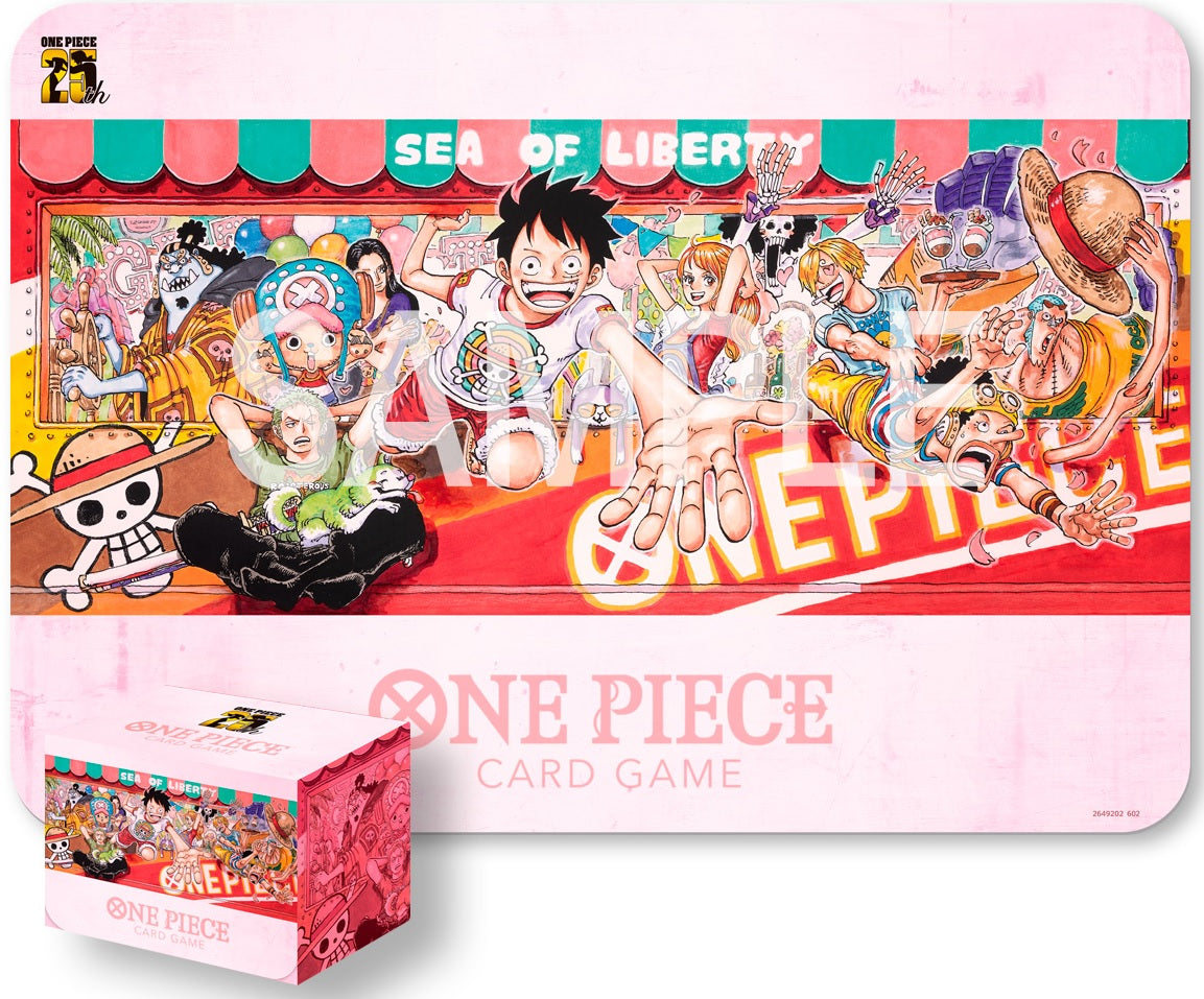 One Piece CG Playmat and Card Case set 25th Edition | Silver Goblin