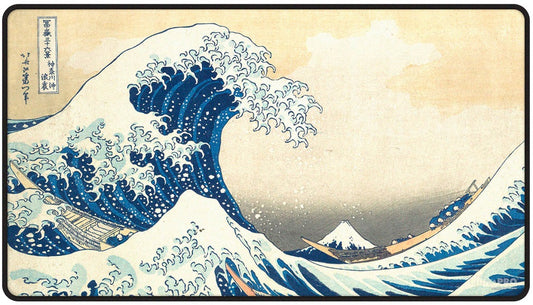 Fine Art Black Playmat Stitched The Great Wave Off Kanagawa