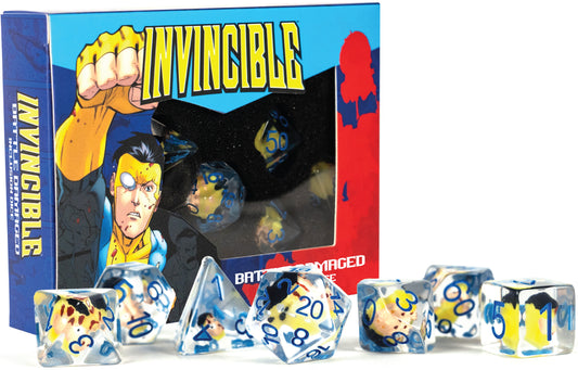 FanRoll: Invincible Bloody Resin Poly Dice Set