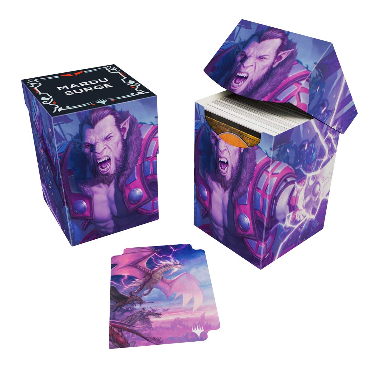 Tarkir: Dragonstorm Deck Box - Zurgo Stormrender / Neriv, Crackling Vanguard [100ct]