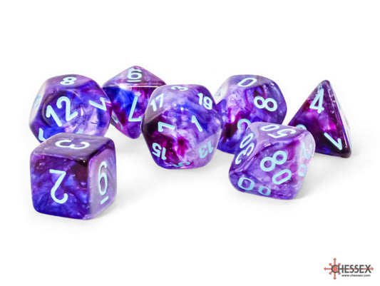 Chessex Nebula Nocturnal/Turquoise Mega-hedral Dice Set