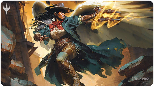 Outlaws of Thunder Junction Playmat Archangel of Tithes-Silver Goblin