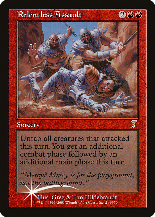 Relentless Assault (214) Foil - Seventh Edition