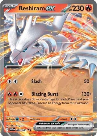 Reshiram ex (20) Holofoil - White Flare