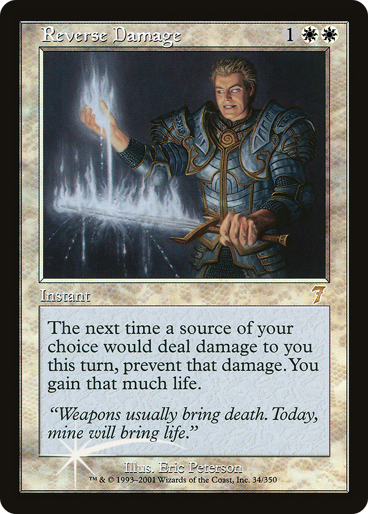 Reverse Damage (034) Foil - Seventh Edition