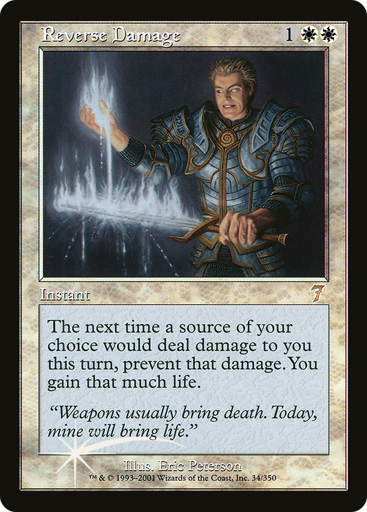 Reverse Damage (034) Foil - Seventh Edition