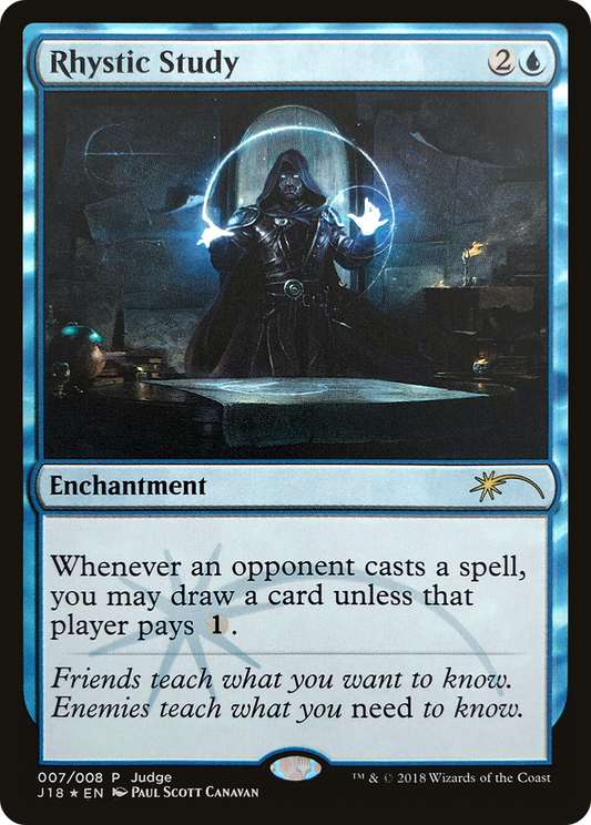 Rhystic Study (007) Foil - Judge Gift Cards 2018