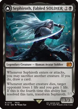 Sephiroth, Fabled SOLDIER // Sephiroth, One-Winged Angel (115) Foil - FINAL FANTASY