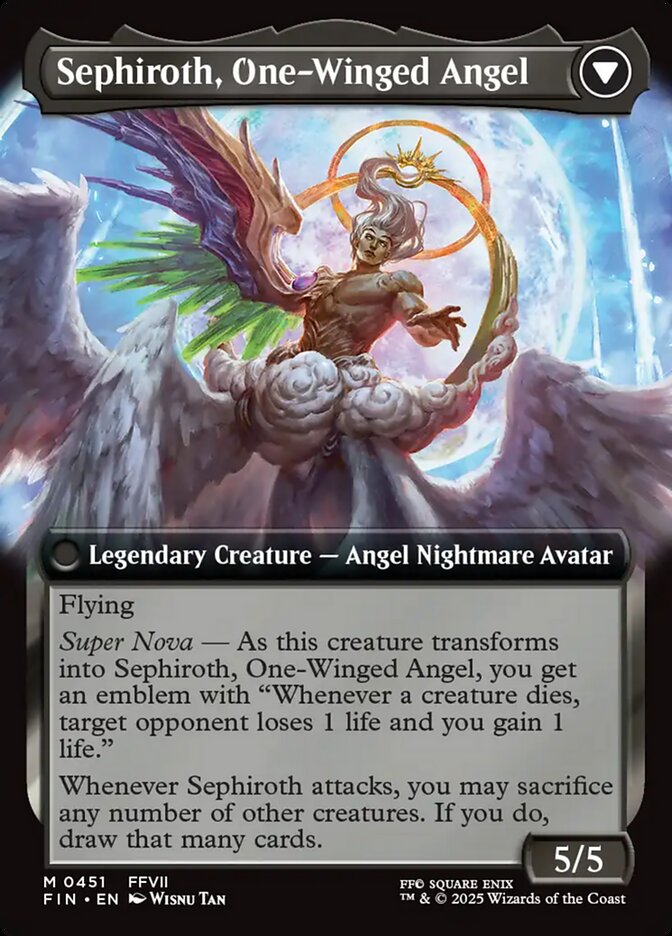 Sephiroth, Fabled SOLDIER // Sephiroth, One-Winged Angel (Extended Art) (451) Foil - FINAL FANTASY