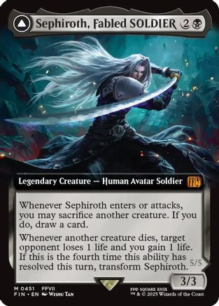 Sephiroth, Fabled SOLDIER // Sephiroth, One-Winged Angel (Extended Art) (451) Foil - FINAL FANTASY