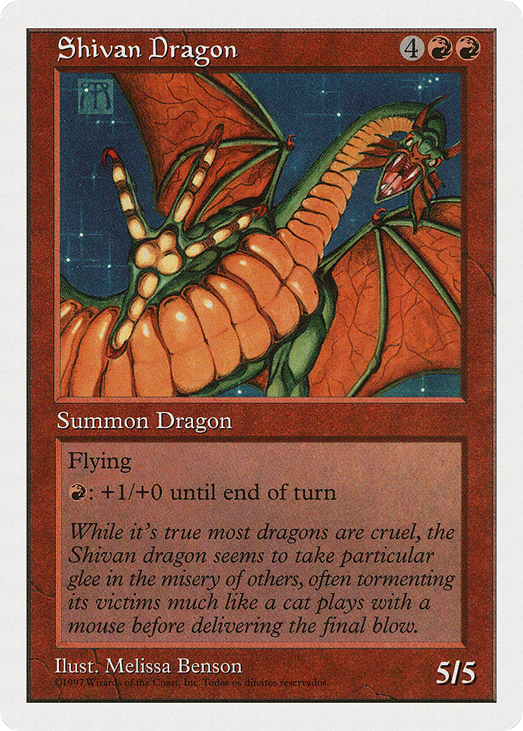 Shivan Dragon (Portuguese Copyright) - Fifth Edition