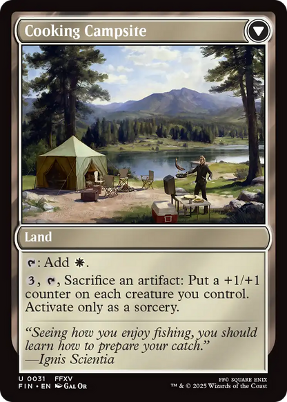 Sidequest: Catch a Fish // Cooking Campsite (031) Foil - FINAL FANTASY