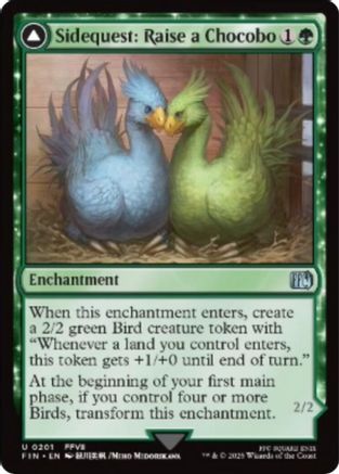 Sidequest: Raise a Chocobo // Black Chocobo (201) Foil - FINAL FANTASY