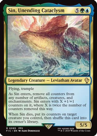 Sin, Unending Cataclysm (095) Surge Foil - Commander: FINAL FANTASY