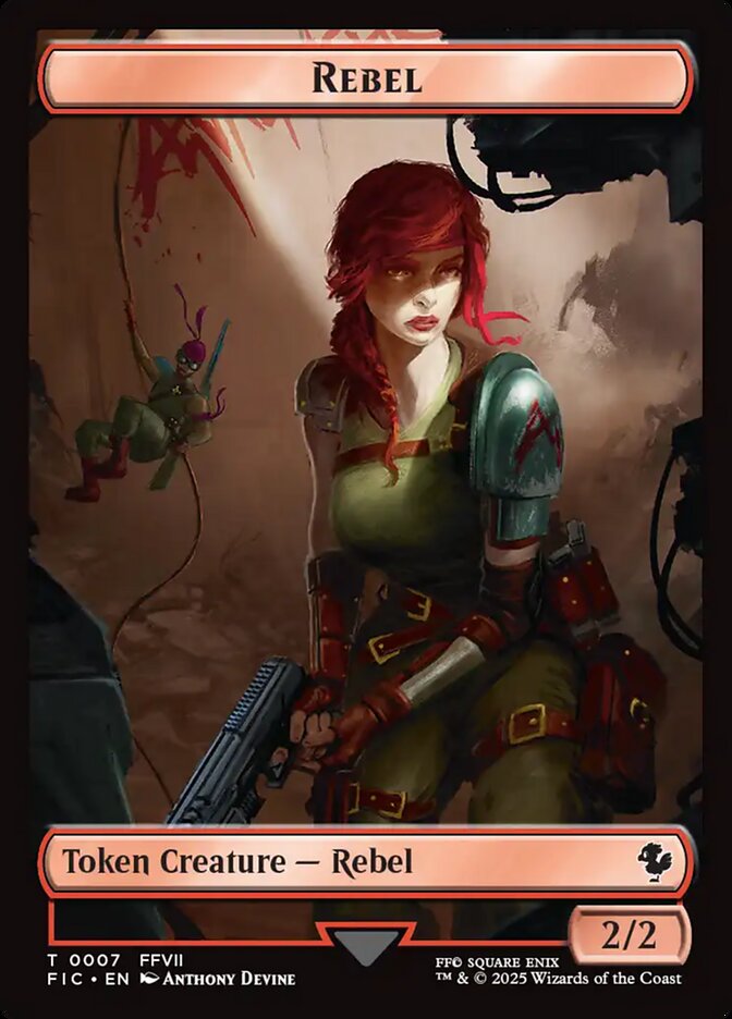 Soldier // Rebel Double-Sided Token (2 // 7) - Commander: FINAL FANTASY