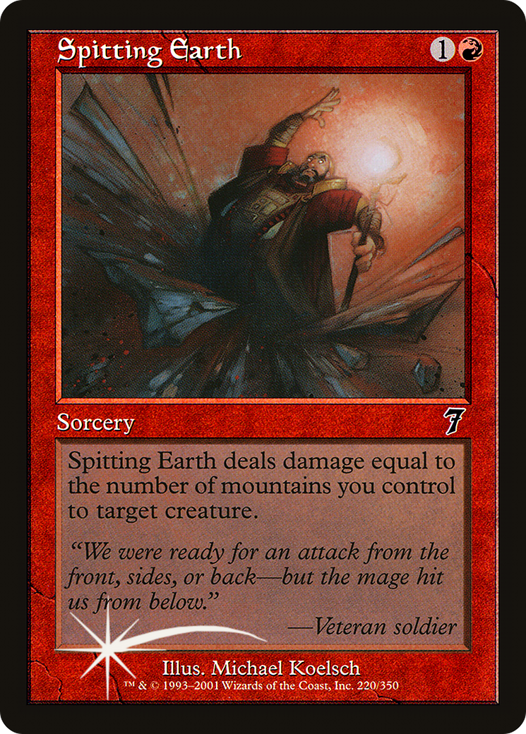 Spitting Earth (220) Foil - Seventh Edition