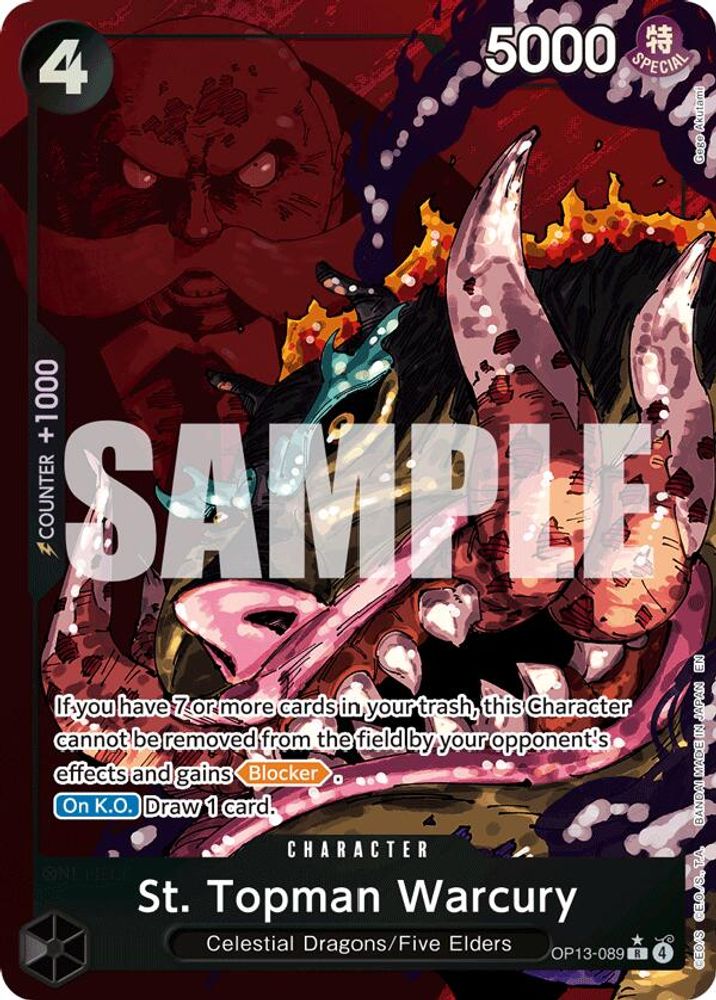 St. Topman Warcury (Alternate Art) (OP13-089) Foil