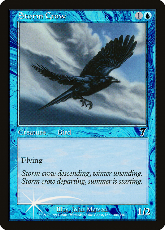 Storm Crow (100) Foil - Seventh Edition
