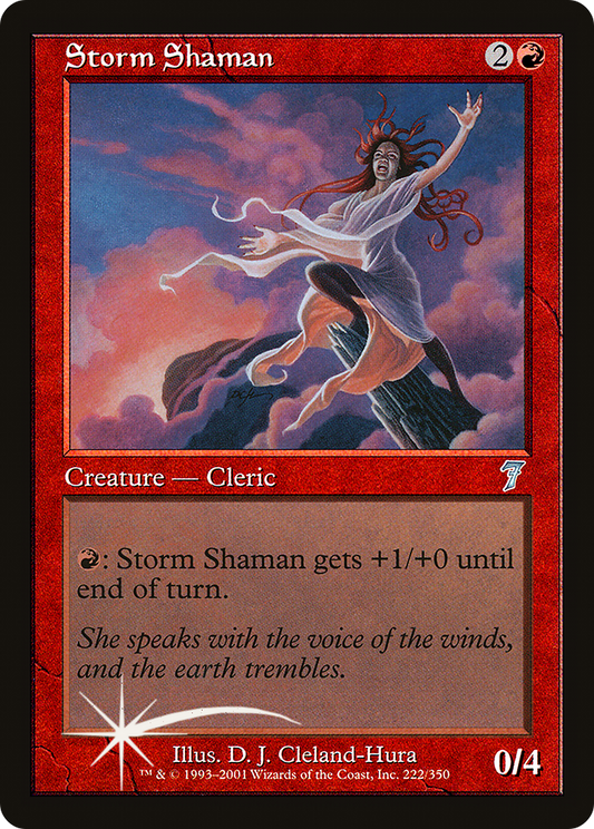Storm Shaman (222) Foil - Seventh Edition