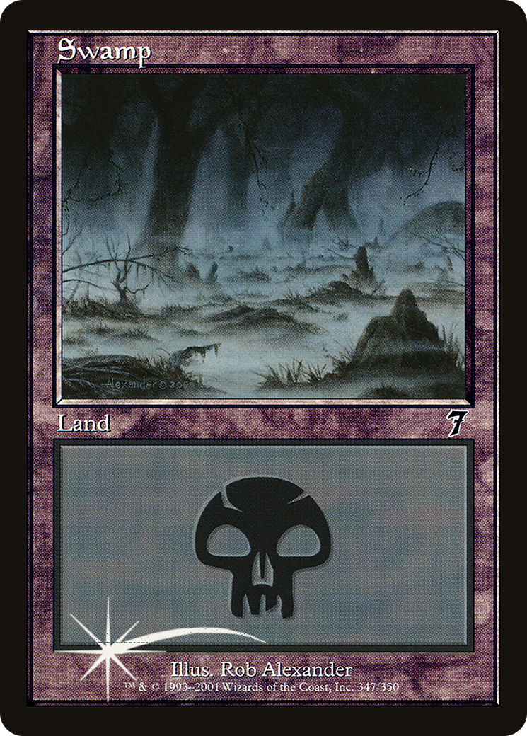 Swamp (347) Foil - Seventh Edition