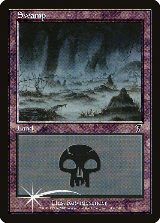 Swamp (347) Foil - Seventh Edition