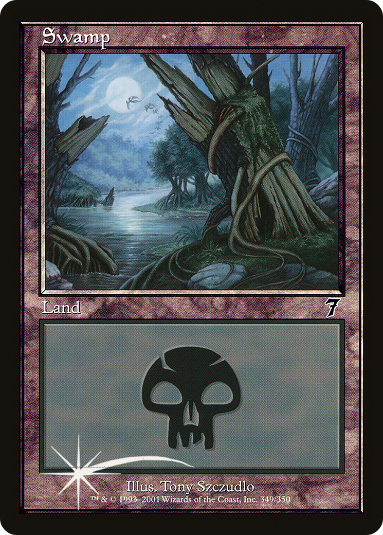 Swamp (349) Foil - Seventh Edition
