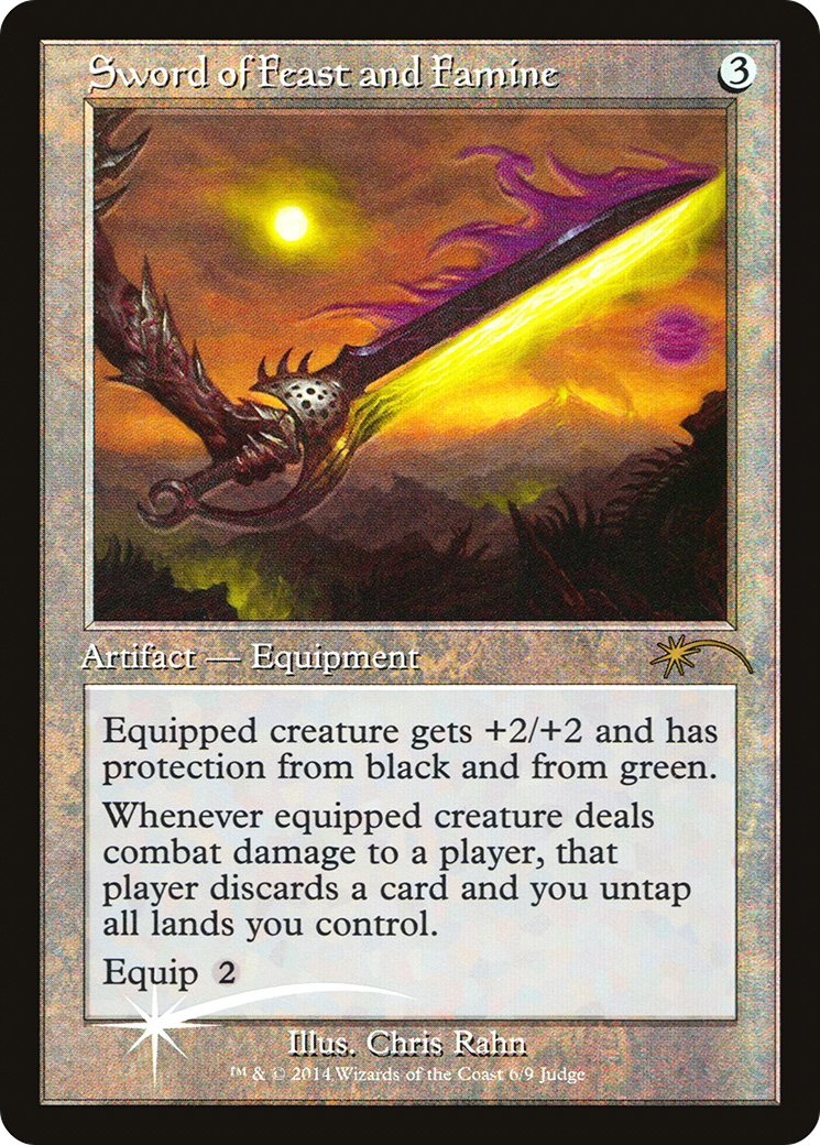 Sword of Feast and Famine (Retro) (006) Foil - Judge Gift Cards 2014
